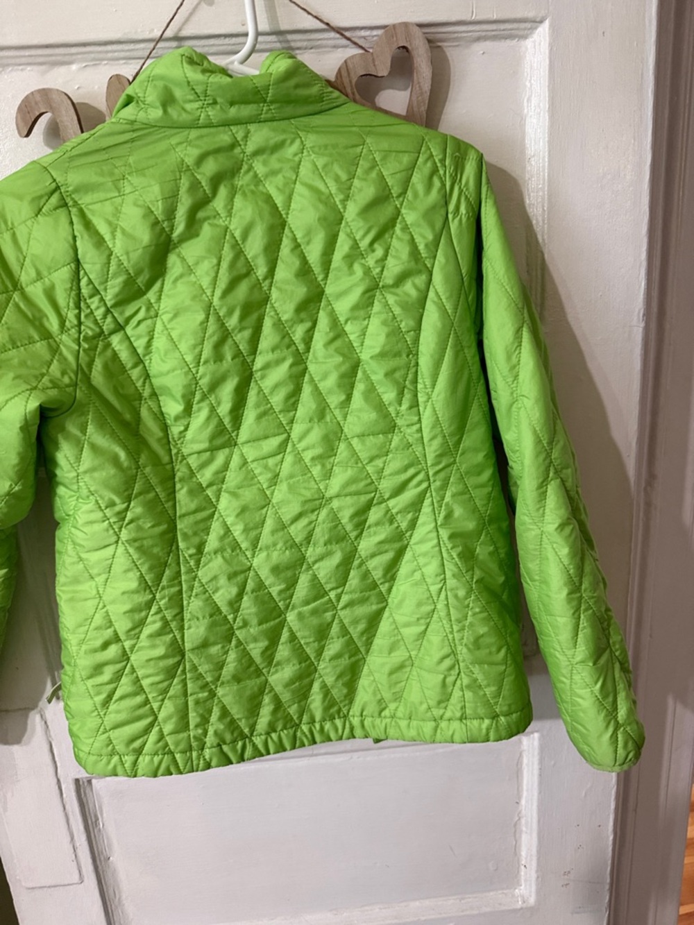 Patagonia Kids Lime Green Quilted Puffer Jacket - Picture 6 of 6